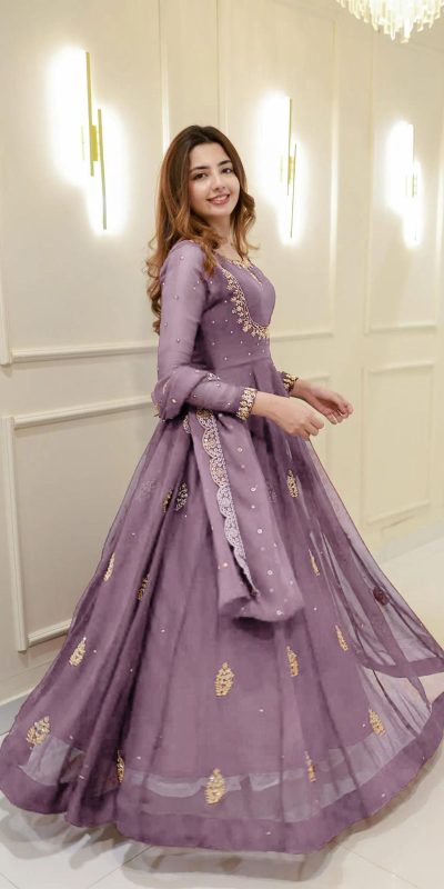 LG 2006 Lavender Georgette Gown Perfect for Wedding, Party, Engagement, Diwali, Sangeet . Exclusive Offer ₹1999. Delivery 4-6 Working Days. Shop now. | Gowns, Bollywood Gowns, Creative Gowns, Designer Gowns, Embroidered Gowns, Party Wear Gowns
