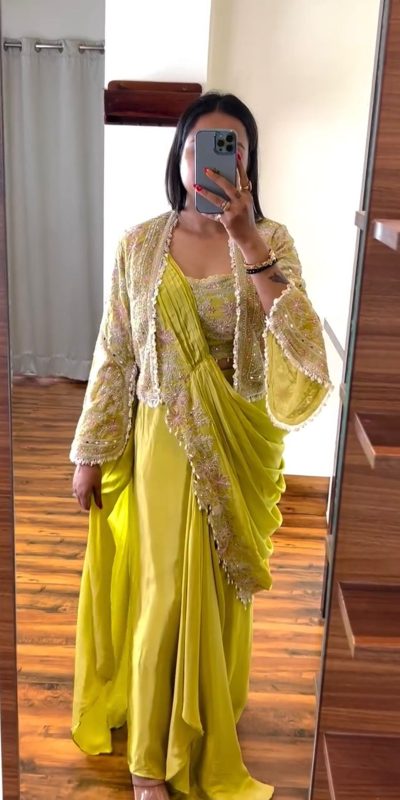 ST 1074 Lemon Color Chinon Saree with Embroidery Work & Lace Work. Best Price ₹2399. Delivery 4-6 Working Days. Shop now. | Sarees, Bollywood Sarees, Creative Sarees, Designer Sarees, Embroidered Sarees, Ethnic Saree, Modern Digital sarees, Party Wear Sarees