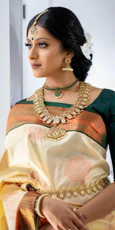 KP 5003 Off White Soft Lichi Silk Saree Perfect for Wedding, Party, Family Gatherings, Pooja, Sangeet – . Best Price ₹1449. Delivery 4-6 Working D | Sarees, Bollywood Sarees, Creative Sarees, Designer Sarees, Embroidered Sarees, Ethnic Saree, Modern Digital sarees, Party Wear Sarees