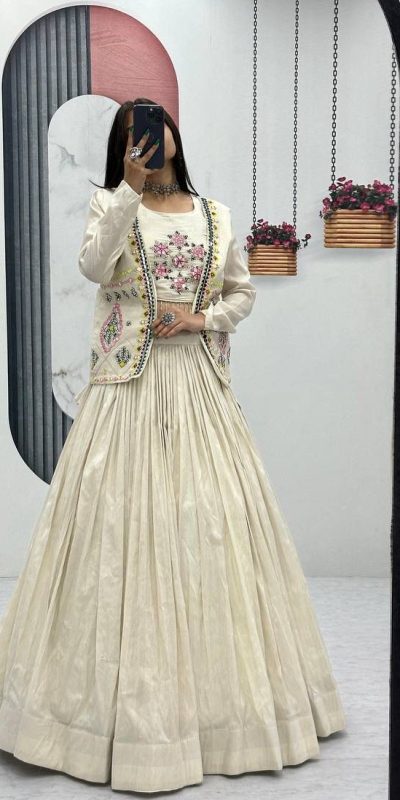 PC 522 Off White Tissue Simmer Lehenga Choli Perfect for Wedding, Party, Cultural Events, Diwali, Ganesh Chaturthi – . Exclusive Offer ₹3049. Deli | Jump Suits, Salwar suit, Designer Suits, Casual Suits, Creative suits, Palazzo Suits, Party Wear Suits, Patiala Suits, Straight Suits