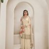 Off White Viscose Chinon Embroidery Work Salwar Suit
