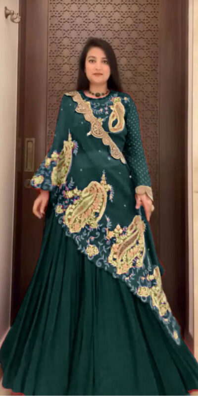 BE 400 Peacock Blue Georgette Lehenga Choli Perfect for Wedding, Party, Pooja, Cultural Events, Now at just ₹2449. Delivery 4-6 Working Days. Shop now | Lehenga, Bollywood Lehenga, Creative Lehenga, Designer Lehenga, Embroidered Lehenga, Party Wear Lehenga