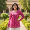 INLI Bandhej Pink Color Pure Georgette Kurti with Designer Work. Wedding, Party, Festive, Events Best Price ₹1349. Delivery 4-6 Working Days. Shop now. | Kurti, Bollywood Kurti, Creative Kurtis, Designer Kurti, Party Wear Kurti, Selfie Kurti