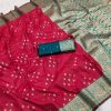 Pink Rich Banarasi Silk Zari Lace Work Saree