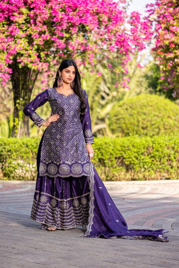 Ram 098 Purple Color Chinon Embroidery Work Salwar Suit in . Introductory Price ₹2549. Delivery 4-6 Working Days. Shop now. | Jump Suits, Salwar suit, Designer Suits, Casual Suits, Creative suits, Palazzo Suits, Party Wear Suits, Patiala Suits, Straight Suits