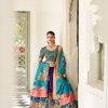 Purple Dola Silk Lace Work Kalamkari Print Lehenga Choli