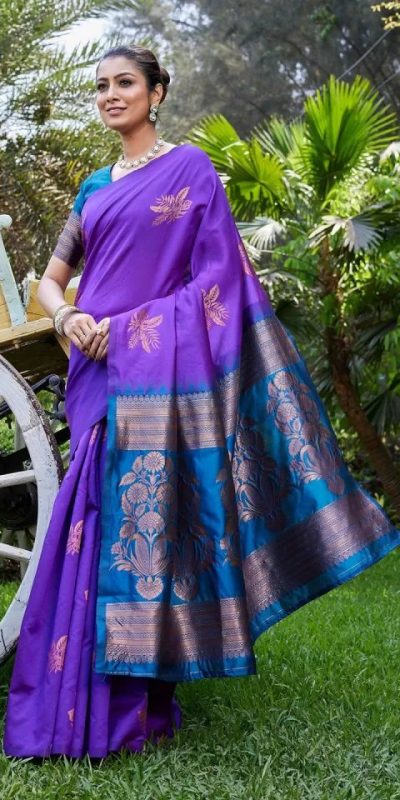 KPR 257 Purple Soft Lichi Silk Saree with Lace Work & Lace Border. Now at just ₹1349. Delivery 4-6 Working Days. Shop now. | Sarees, Bollywood Sarees, Creative Sarees, Designer Sarees, Embroidered Sarees, Ethnic Saree, Modern Digital sarees, Party Wear Sarees