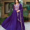 Ram 105 Purple Star Georgette Gown with Embroidery Work & Thread Embroidery. Get it for ₹2049. Delivery 4-6 Working Days. Shop now. | Jump Suits, Salwar suit, Designer Suits, Casual Suits, Creative suits, Palazzo Suits, Party Wear Suits, Patiala Suits, Straight Suits