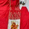 VLM 300 Red Chinon Silk with Lace Work & Embroidery Work Salwar Suit . Affordable Price ₹1899. Delivery 4-6 Working Days. Shop now. | Jump Suits, Salwar suit, Designer Suits, Casual Suits, Creative suits, Palazzo Suits, Party Wear Suits, Patiala Suits, Straight Suits