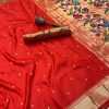 Red Pure Banarasi Silk Zari Work Saree