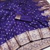 Royal Blue Soft Banarasi Silk Zari Lace Work Saree