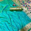Sky Blue Pure Banarasi Silk Zari Work Saree