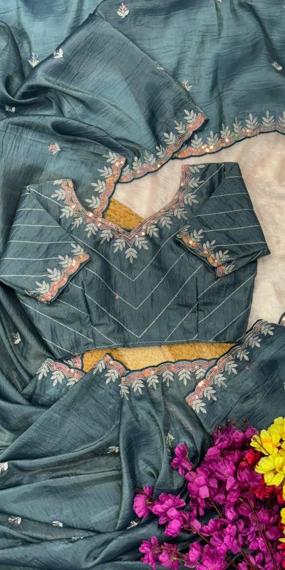 AC COCKTAIL Teal Gold Crush Saree Perfect for Wedding, Party, Engagement, Cultural Events, Pongal – . Available at ₹2149 only. Delivery 4-6 Working Day | Sarees, Bollywood Sarees, Creative Sarees, Designer Sarees, Embroidered Sarees, Ethnic Saree, Modern Digital sarees, Party Wear Sarees