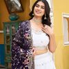 White Pure Crunchy With Embroidery Lehenga Choli