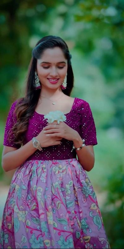 Wine Jacquard Viving Embroidery Work Gown