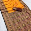 Yellow Banarasi Silk Zari Work Saree