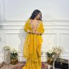 SSR 505 Yellow Chinon Silk With Salwar Suit Perfect for Wedding, Party, Durga Puja, Anniversary, Ethnic Day . Delivery 4-6 Working Days. At 2049 Shop now. | Gowns, Bollywood Gowns, Creative Gowns, Designer Gowns, Embroidered Gowns, Party Wear Gowns