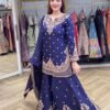 LG 2029 Blue Chinon Salwar Suit with Embroidery Work. Wedding, Party, Festive, Events, Special Price ₹2399. Delivery 4-6 Working Days. Shop now. | Jump Suits, Tops & Bottoms, Track Suits, Trendy Wear, Salwar suit, Designer Suits, Casual Suits, Creative suits, Palazzo Suits, Party Wear Suits, Patiala Suits, Straight Suits
