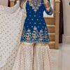 VLM 264 Blue in Fox Georgette Embroidery Work & Lace Work Salwar Suit . Best Price ₹2399. Delivery 4-6 Working Days. Shop now. | Jump Suits, Tops & Bottoms, Track Suits, Trendy Wear, Salwar suit, Designer Suits, Casual Suits, Creative suits, Palazzo Suits, Party Wear Suits, Patiala Suits, Straight Suits