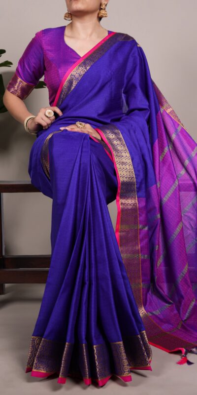 YNF 7408 Blue Color Poly Cotton Saree With Zari Work. Wedding, Party, Festive, Events, Affordable Price ₹1399. Delivery 4-6 Working Days. Shop now. | Sarees, Bollywood Sarees, Creative Sarees, Designer Sarees, Embroidered Sarees, Ethnic Saree, Modern Digital sarees, Party Wear Sarees