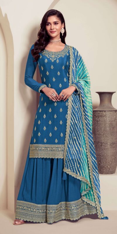 DS V 72961 Blue in Viscose Chinon Zari Work & Embroidery Work Salwar Suit . Special Price ₹2549. Delivery 4-6 Working Days. Shop now. | Jump Suits, Tops & Bottoms, Track Suits, Trendy Wear, Salwar suit, Designer Suits, Casual Suits, Creative suits, Palazzo Suits, Party Wear Suits, Patiala Suits, Straight Suits