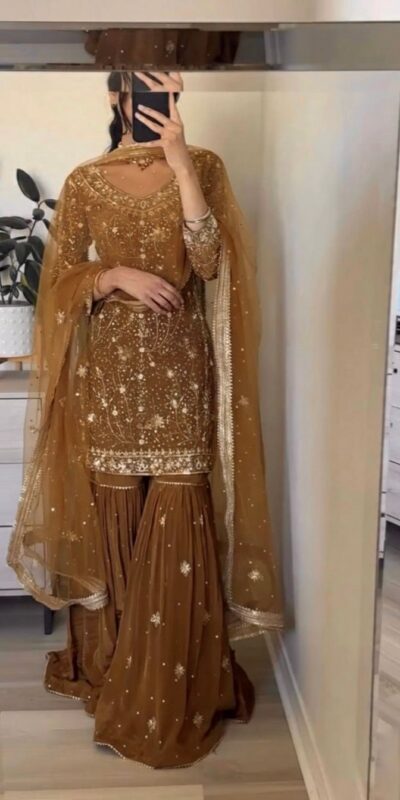 ZSR 3151 Chiku in Georgette Embroidery Work & Lace Work Salwar Suit With. Festive Deal ₹2149. Delivery 4-6 Working Days. Shop now. | Jump Suits, Tops & Bottoms, Track Suits, Trendy Wear, Salwar suit, Designer Suits, Casual Suits, Creative suits, Palazzo Suits, Party Wear Suits, Patiala Suits, Straight Suits