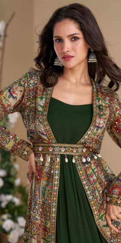 FC 5824 Green Blooming Georgette Mirror Work & Embroidery Work Kurti in . Special Price ₹2649. Delivery 4-6 Working Days. Shop now. | Kurti, Bollywood Kurti, Creative Kurtis, Designer Kurti, Party Wear Kurti, Selfie Kurti