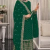 FC 1448 Green Georgette Salwar Suit with Embroidery Work & Lace Work. Exclusive Offer ₹2599. Delivery 4-6 Working Days. Shop now. | Jump Suits, Tops & Bottoms, Track Suits, Trendy Wear, Salwar suit, Designer Suits, Casual Suits, Creative suits, Palazzo Suits, Party Wear Suits, Patiala Suits, Straight Suits