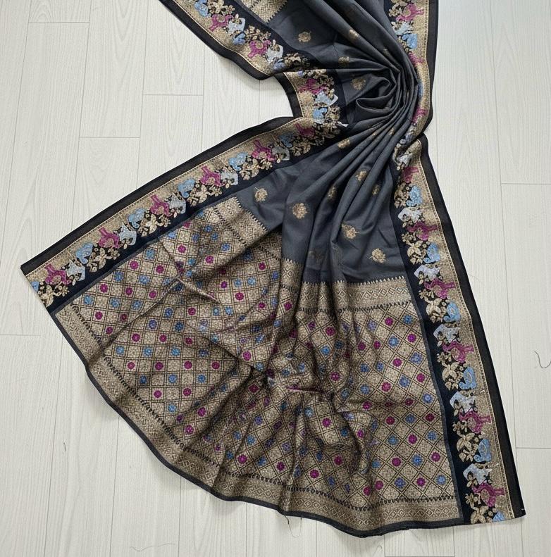 MS 545 Grey Banarasi Silk Saree with Zari Work. Wedding, Party, Festive, Events, Now at just ₹1649. Delivery 4-6 Working Days. Shop now. | Sarees, Bollywood Sarees, Creative Sarees, Designer Sarees, Embroidered Sarees, Ethnic Saree, Modern Digital sarees, Party Wear Sarees