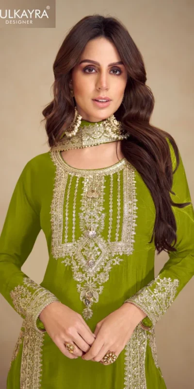 FC GULKAYRA 7473 Mahendi Chinon Salwar Suit Perfect for Wedding, Party, Durga Puja, Eid, Sangeet – . Grab it for ₹3199. Delivery 4-6 Working Days. | Jump Suits, Tops & Bottoms, Track Suits, Trendy Wear, Salwar suit, Designer Suits, Casual Suits, Creative suits, Palazzo Suits, Party Wear Suits, Patiala Suits, Straight Suits