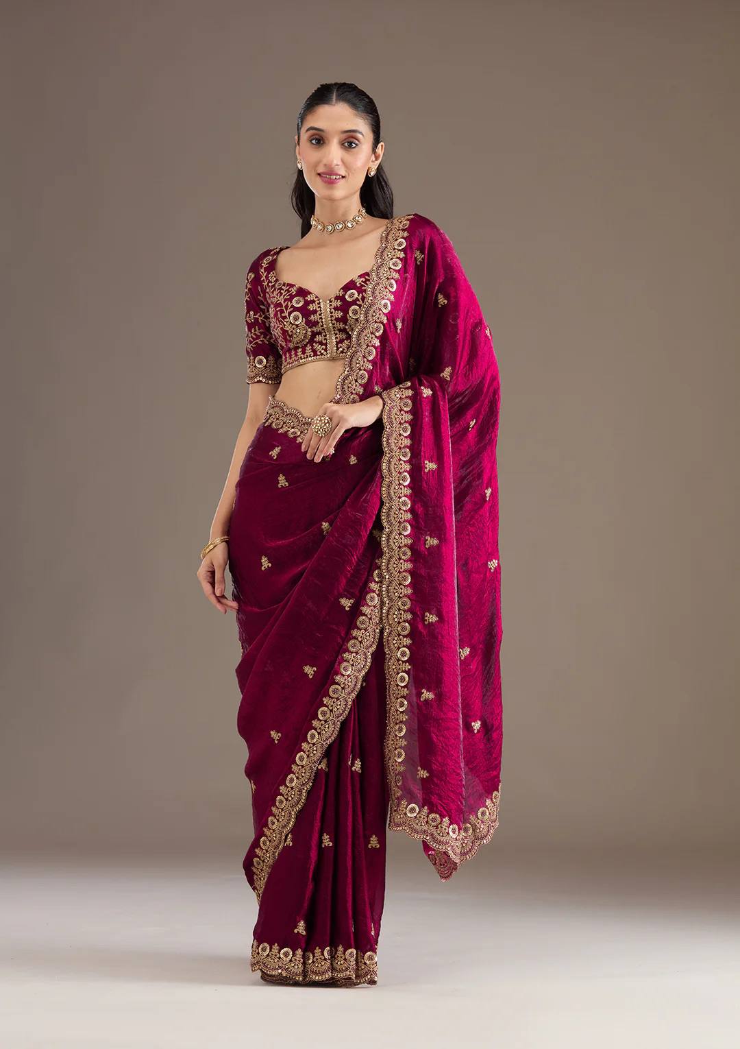 BT 434 Maroon Fandy Sattin Silk Saree with Zari Work. Wedding, Party, Festive, Events, Best Price ₹2049. Delivery 4-6 Working Days. Shop now. | Sarees, Bollywood Sarees, Creative Sarees, Designer Sarees, Embroidered Sarees, Ethnic Saree, Modern Digital sarees, Party Wear Sarees