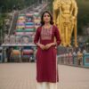 INLI Batu Caves Maroon Rayon Kurti Perfect for Wedding, Party, Diwali, Anniversary, Family Gatherings – . Introductory Price ₹1499. Delivery 4-6 Workin | Kurti, Bollywood Kurti, Creative Kurtis, Designer Kurti, Party Wear Kurti, Selfie Kurti