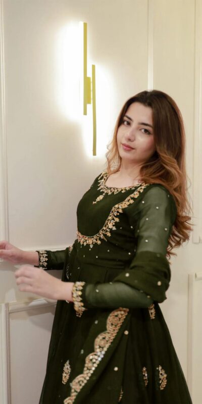 LG 2006 Mehendi Georgette Gown Perfect for Wedding, Party, Engagement, Diwali, Sangeet . Exclusive Offer ₹1999. Delivery 4-6 Working Days. Shop now. | Gowns, Bollywood Gowns, Creative Gowns, Designer Gowns, Embroidered Gowns, Party Wear Gowns