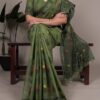 YNF 7415 Mehendi Poly Cotton Saree Perfect for Wedding, Party, Makar Sankranti, Temple Visit, Sangeet – . Introductory Price ₹1549. Delivery 4-6 Working | Sarees, Bollywood Sarees, Creative Sarees, Designer Sarees, Embroidered Sarees, Ethnic Saree, Modern Digital sarees, Party Wear Sarees