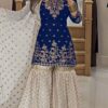 VLM 264 Navy Blue in Fox Georgette Embroidery Work & Lace Work Salwar Suit . Best Price ₹2399. Delivery 4-6 Working Days. Shop now. | Jump Suits, Tops & Bottoms, Track Suits, Trendy Wear, Salwar suit, Designer Suits, Casual Suits, Creative suits, Palazzo Suits, Party Wear Suits, Patiala Suits, Straight Suits