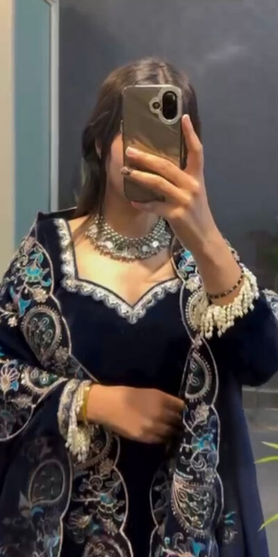 RTC 5935 Navy Blue in Viscose Velvet Lace Work Salwar Suit . Wedding, Party, Festive, Events, Get it for ₹2049. Delivery 4-6 Working Days. Shop now. | Lehenga, Bollywood Lehenga, Creative Lehenga, Designer Lehenga, Embroidered Lehenga, Party Wear Lehenga