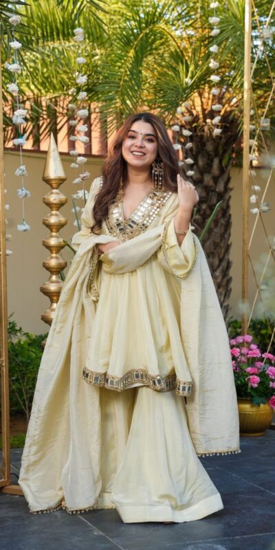 VLM 306 Off White Cosmos Silk Salwar Suit Perfect for Wedding, Party, Ethnic Day, Anniversary, Pooja – . Exclusive Offer ₹2549. Delivery 4-6 Worki | Jump Suits, Tops & Bottoms, Track Suits, Trendy Wear, Salwar suit, Designer Suits, Casual Suits, Creative suits, Palazzo Suits, Party Wear Suits, Patiala Suits, Straight Suits