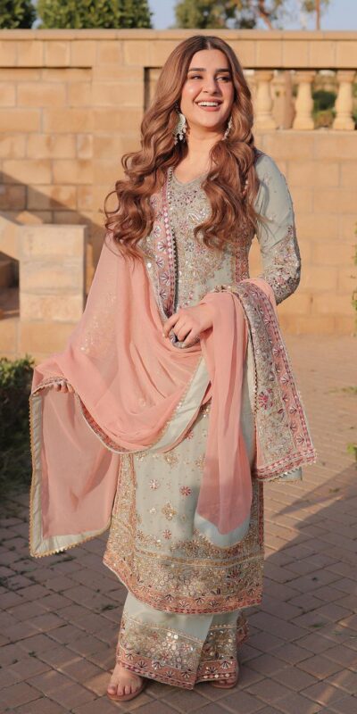 SRK 5176 Peach Faux Georgette Salwar Suit with Lace Work & Embroidery Work. Available at ₹2399 only. Delivery 4-6 Working Days. Shop now. | Jump Suits, Tops & Bottoms, Track Suits, Trendy Wear, Salwar suit, Designer Suits, Casual Suits, Creative suits, Palazzo Suits, Party Wear Suits, Patiala Suits, Straight Suits