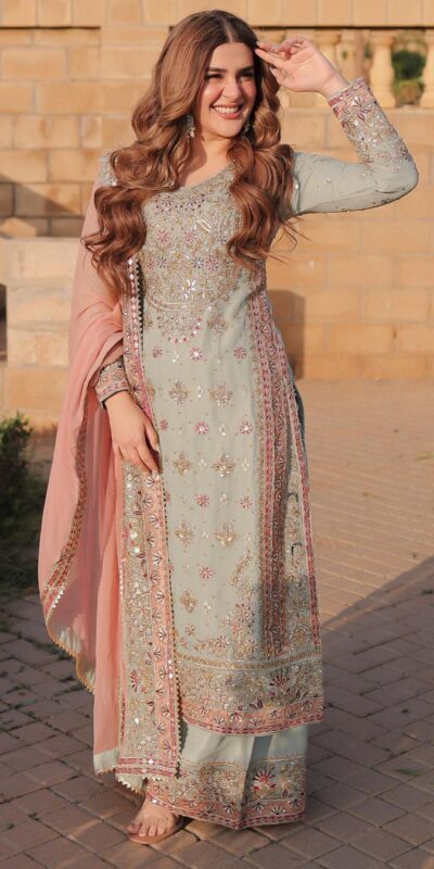 SRK 5176 Peach Faux Georgette Salwar Suit with Lace Work & Embroidery Work. Available at ₹2399 only. Delivery 4-6 Working Days. Shop now. | Jump Suits, Tops & Bottoms, Track Suits, Trendy Wear, Salwar suit, Designer Suits, Casual Suits, Creative suits, Palazzo Suits, Party Wear Suits, Patiala Suits, Straight Suits