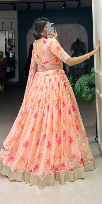 LNB 1036 Peach Color Tabby Silk with Lace Work Lehenga Choli . Wedding, Party, Festive, Events, Grab it for ₹1999. Delivery 4-6 Working Days. Shop now. | Lehenga, Bollywood Lehenga, Creative Lehenga, Designer Lehenga, Embroidered Lehenga, Party Wear Lehenga