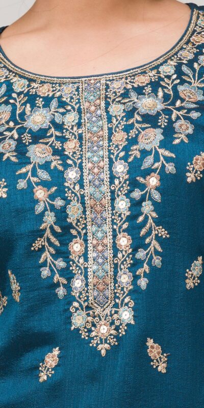 FC 2102 Peacock Blue Blooming Vichitra Salwar Suit with Embroidery Work. Festive Deal ₹2549. Delivery 4-6 Working Days. Shop now. | Jump Suits, Tops & Bottoms, Track Suits, Trendy Wear, Salwar suit, Designer Suits, Casual Suits, Creative suits, Palazzo Suits, Party Wear Suits, Patiala Suits, Straight Suits