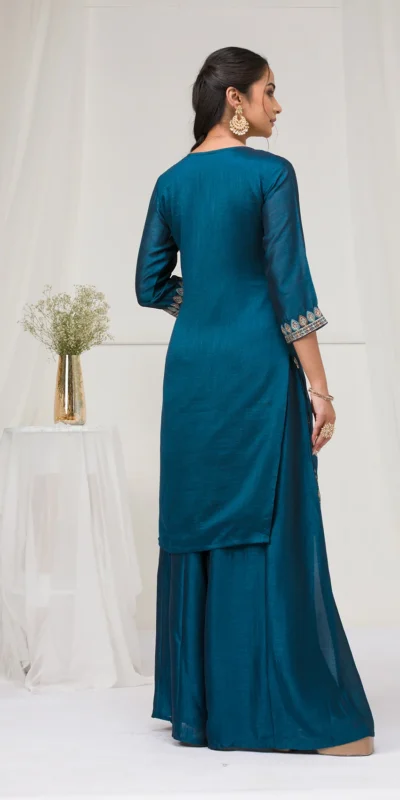 FC 2102 Peacock Blue Blooming Vichitra Salwar Suit with Embroidery Work. Festive Deal ₹2549. Delivery 4-6 Working Days. Shop now. | Jump Suits, Tops & Bottoms, Track Suits, Trendy Wear, Salwar suit, Designer Suits, Casual Suits, Creative suits, Palazzo Suits, Party Wear Suits, Patiala Suits, Straight Suits