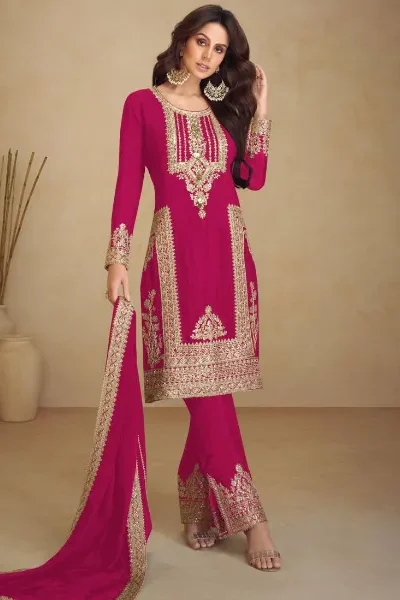 FC GULKAYRA 7473 Pink Chinon Salwar Suit Perfect for Wedding, Party, Durga Puja, Eid, Sangeet – . Grab it for ₹3199. Delivery 4-6 Working Days. | Jump Suits, Tops & Bottoms, Track Suits, Trendy Wear, Salwar suit, Designer Suits, Casual Suits, Creative suits, Palazzo Suits, Party Wear Suits, Patiala Suits, Straight Suits