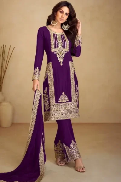 FC GULKAYRA 7473 Purple Chinon Salwar Suit Perfect for Wedding, Party, Durga Puja, Eid, Sangeet – . Grab it for ₹3199. Delivery 4-6 Working Days. | Jump Suits, Tops & Bottoms, Track Suits, Trendy Wear, Salwar suit, Designer Suits, Casual Suits, Creative suits, Palazzo Suits, Party Wear Suits, Patiala Suits, Straight Suits
