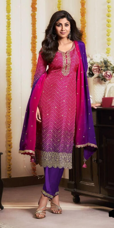 MF 1004 Purple Chinoon Silk Salwar Suit with Embroidery Work. Available at ₹1749 only. Delivery 4-6 Working Days. Shop now. | Jump Suits, Tops & Bottoms, Track Suits, Trendy Wear, Salwar suit, Designer Suits, Casual Suits, Creative suits, Palazzo Suits, Party Wear Suits, Patiala Suits, Straight Suits