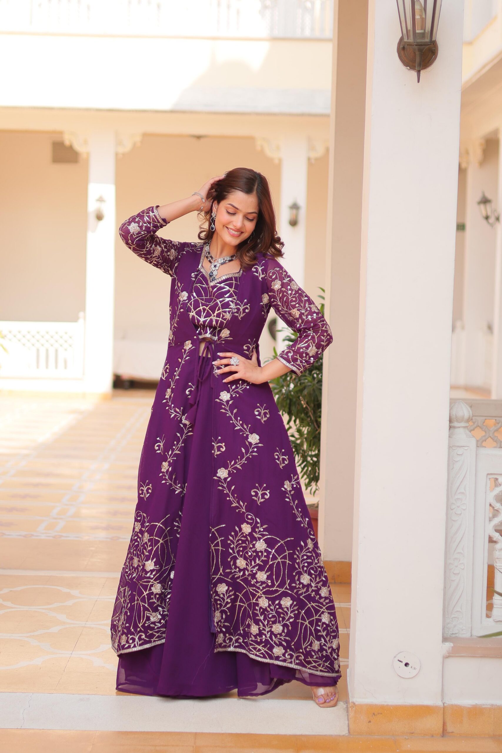Ram 073 Purple Color Fox Georgette Lehenga Choli with Embroidery Work. Festive Deal ₹2149. Delivery 4-6 Working Days. Shop now. | Lehenga, Bollywood Lehenga, Creative Lehenga, Designer Lehenga, Embroidered Lehenga, Party Wear Lehenga