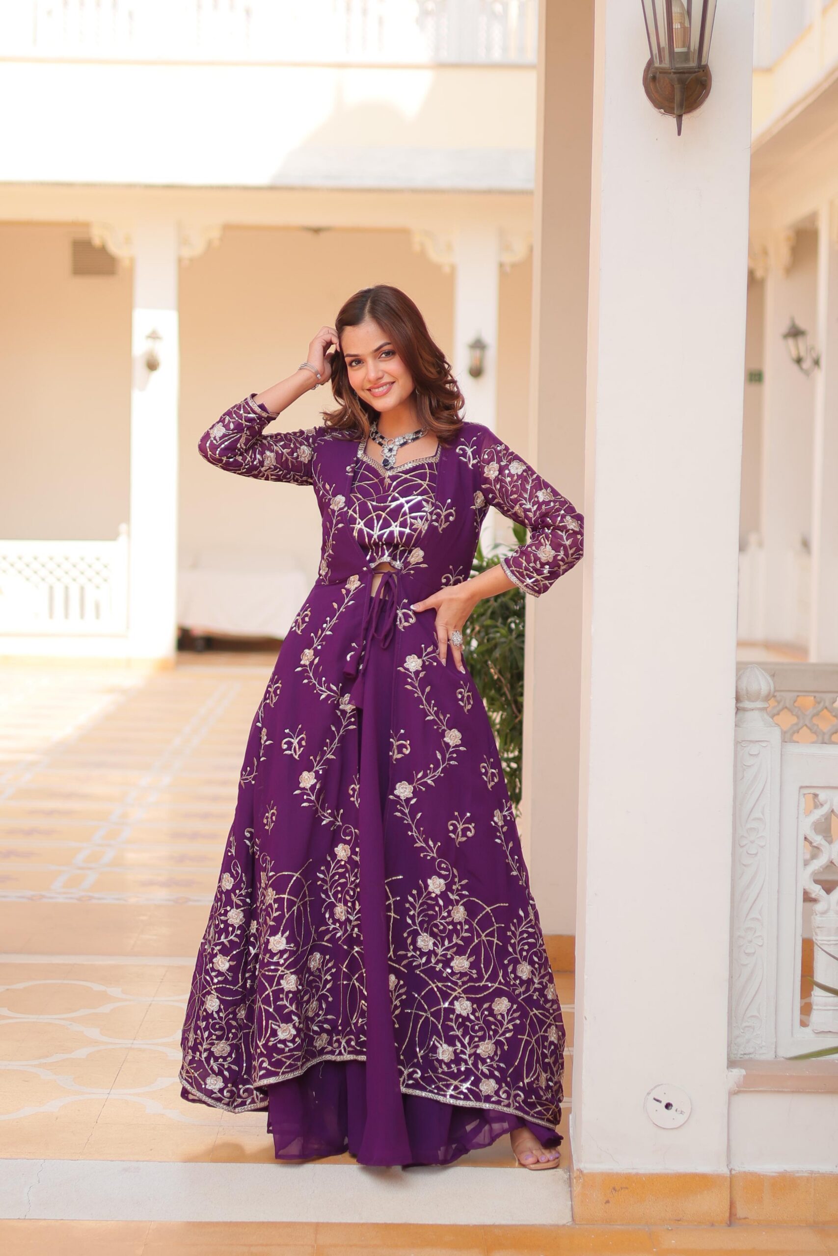 Ram 073 Purple Color Fox Georgette Lehenga Choli with Embroidery Work. Festive Deal ₹2149. Delivery 4-6 Working Days. Shop now. | Lehenga, Bollywood Lehenga, Creative Lehenga, Designer Lehenga, Embroidered Lehenga, Party Wear Lehenga