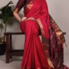 YNF 7408 Red Color Poly Cotton Saree With Zari Work. Wedding, Party, Festive, Events, Affordable Price ₹1399. Delivery 4-6 Working Days. Shop now. | Sarees, Bollywood Sarees, Creative Sarees, Designer Sarees, Embroidered Sarees, Ethnic Saree, Modern Digital sarees, Party Wear Sarees