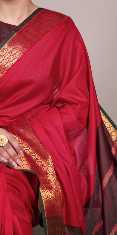 YNF 7408 Red Color Poly Cotton Saree With Zari Work. Wedding, Party, Festive, Events, Affordable Price ₹1399. Delivery 4-6 Working Days. Shop now. | Sarees, Bollywood Sarees, Creative Sarees, Designer Sarees, Embroidered Sarees, Ethnic Saree, Modern Digital sarees, Party Wear Sarees