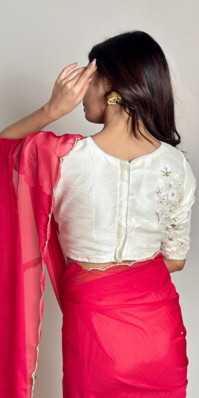 AC CHERRY Red Red Soft Organza With Handwork Saree Wedding, Party, Festive, Events Affordable Price ₹2099. Delivery 4-6 Working Days. Shop now. | Sarees, Bollywood Sarees, Creative Sarees, Designer Sarees, Embroidered Sarees, Ethnic Saree, Modern Digital sarees, Party Wear Sarees